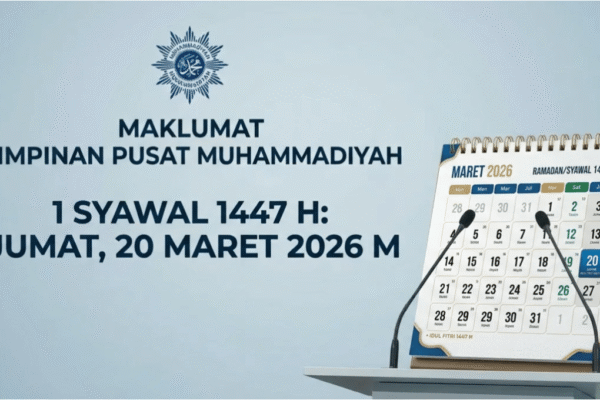 Muhammadiyah Tetapkan 1 Syawal 1447H: Lebaran Idul Fitri Tanggal 20 Maret 2026