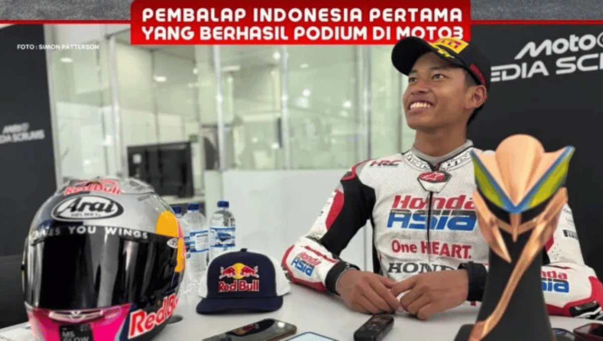 Veda Ega Pratama Cetak Sejarah Podium 3 di Moto3 Brasil 2026