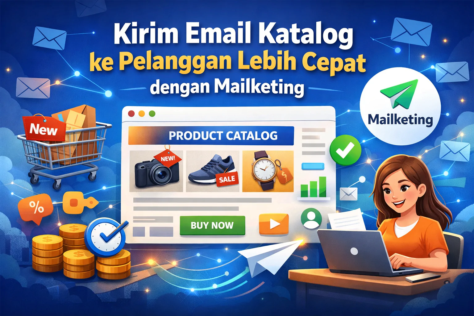Kirim Email Katalog ke Pelanggan Lebih Cepat dengan Mailketing